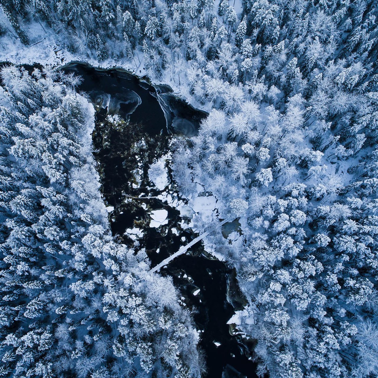 Winter scenery on Lapland