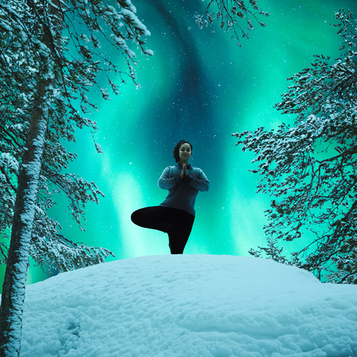 Forest yoga by The Arctic Circle
