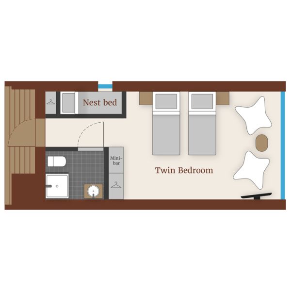 Arctic TreeHouse Twin Suite Layout