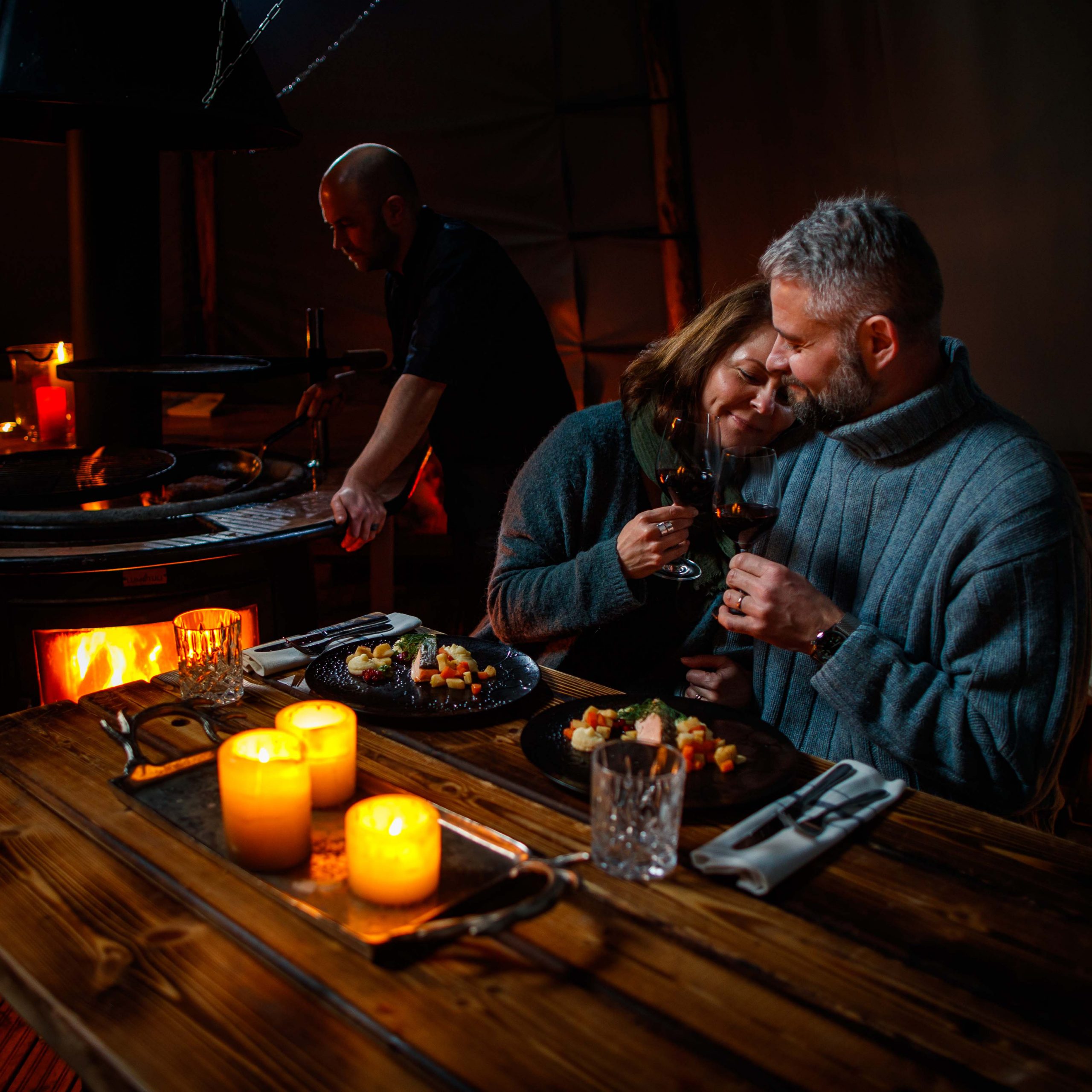 The private Lappish dinner in Arctic TreeHouse Hotel