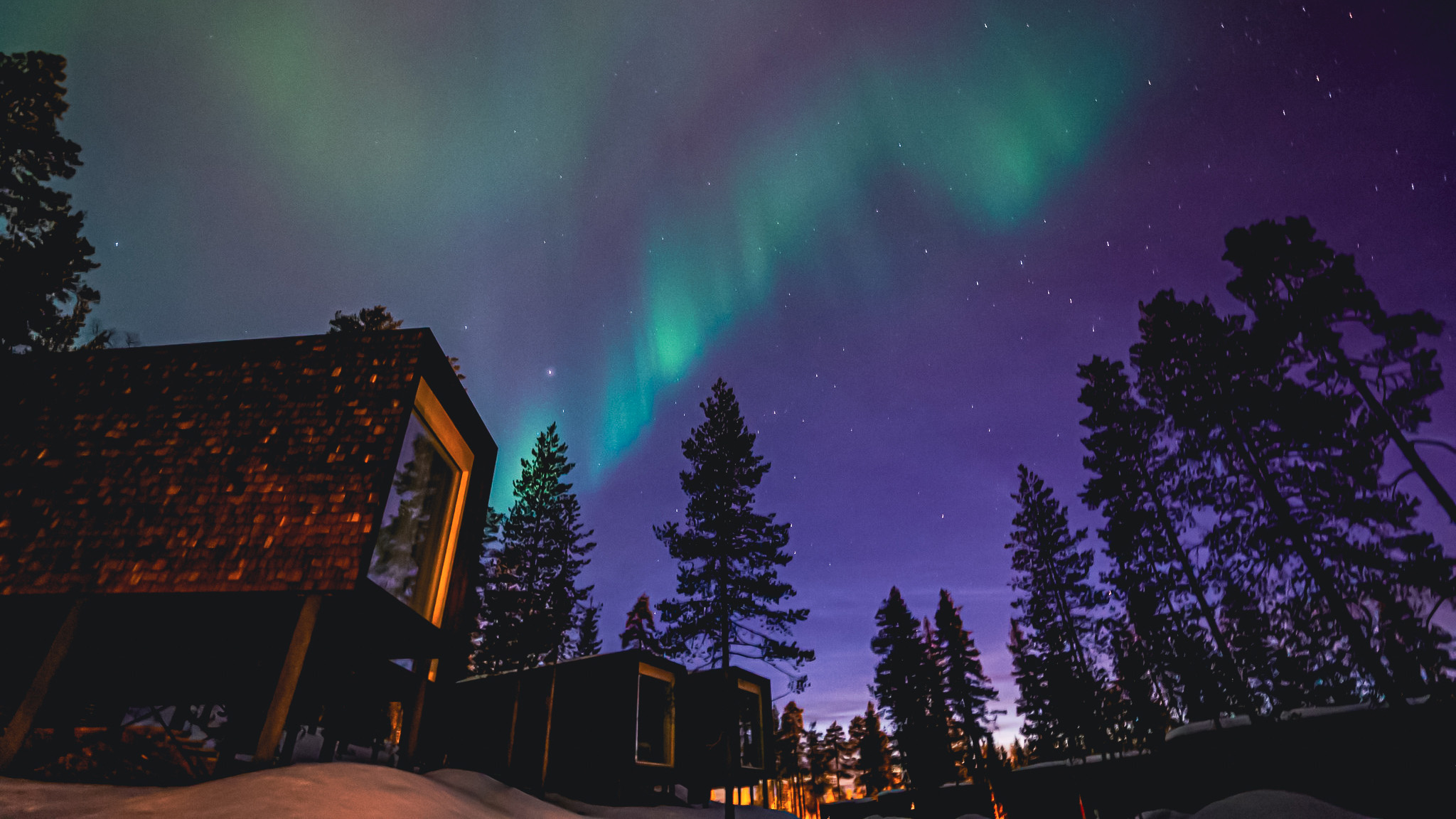 Arctic TreeHouse Hotel under the NOrthern Lights in Rovaniemi Lapland