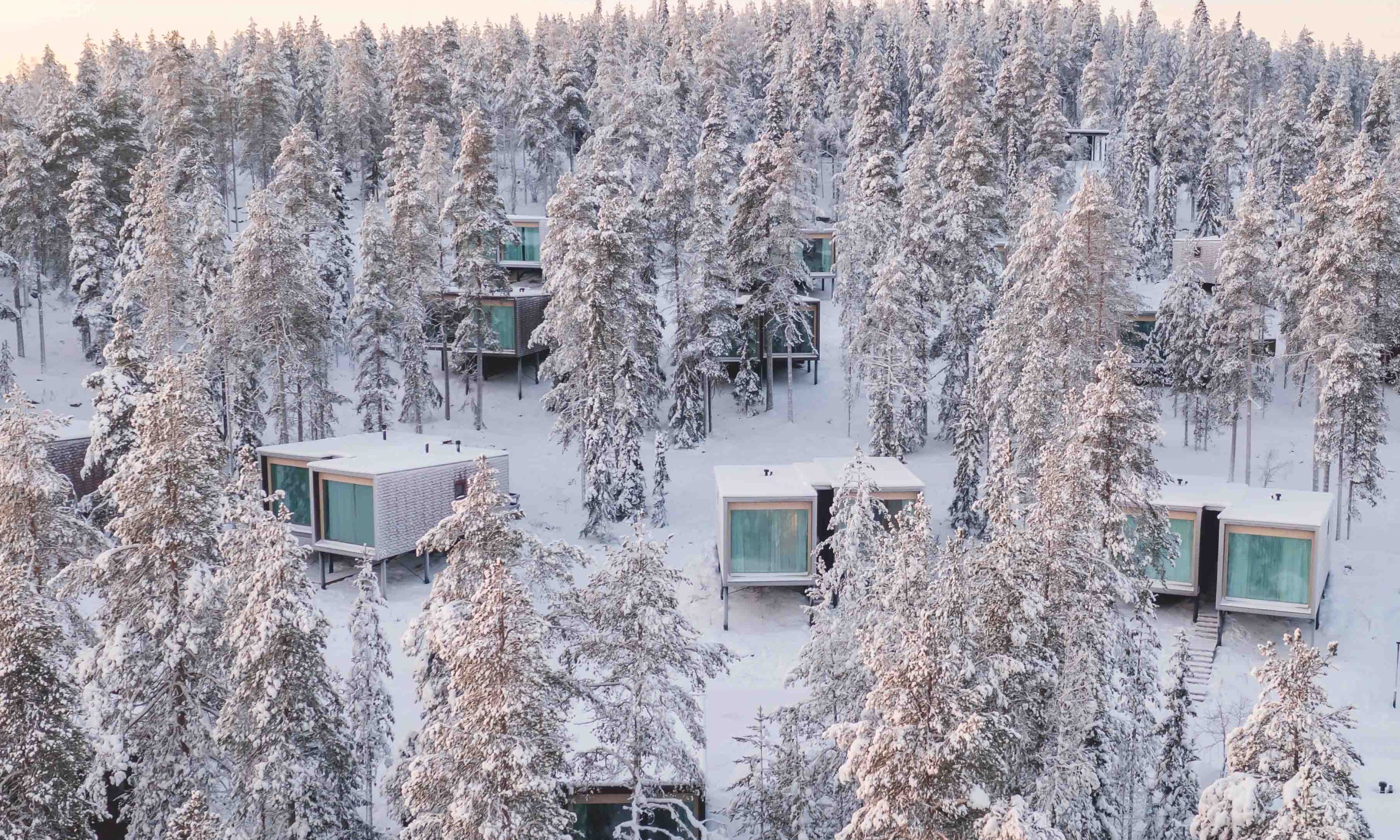 Beautiful winter scenery at Arctic TreeHouse Hotel