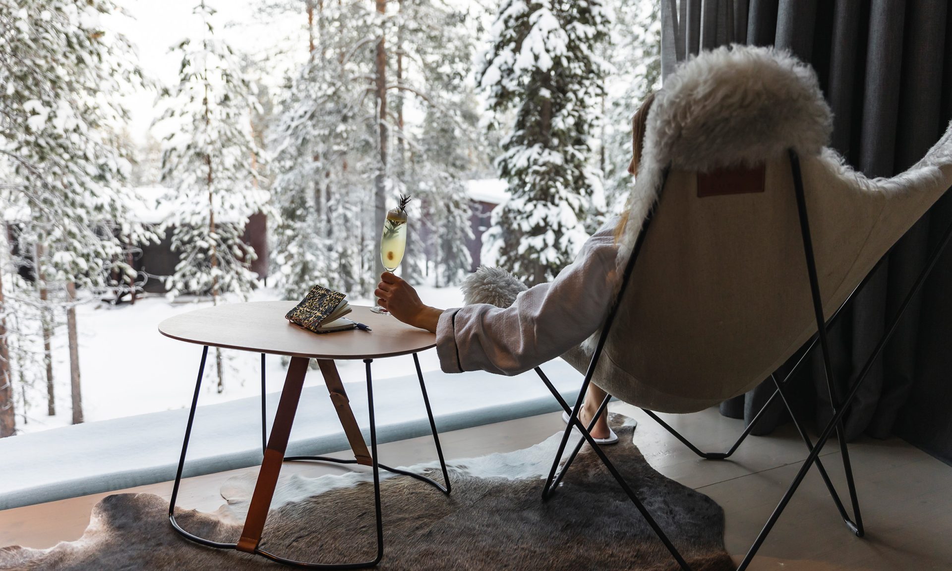 Relaxing in winter wonderland at Arctic TreeHouse Hotel