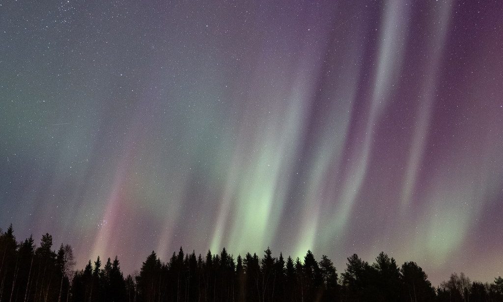 Northern Lights above Rovaniemi, Finland. | Arctic TreeHouse Hotel