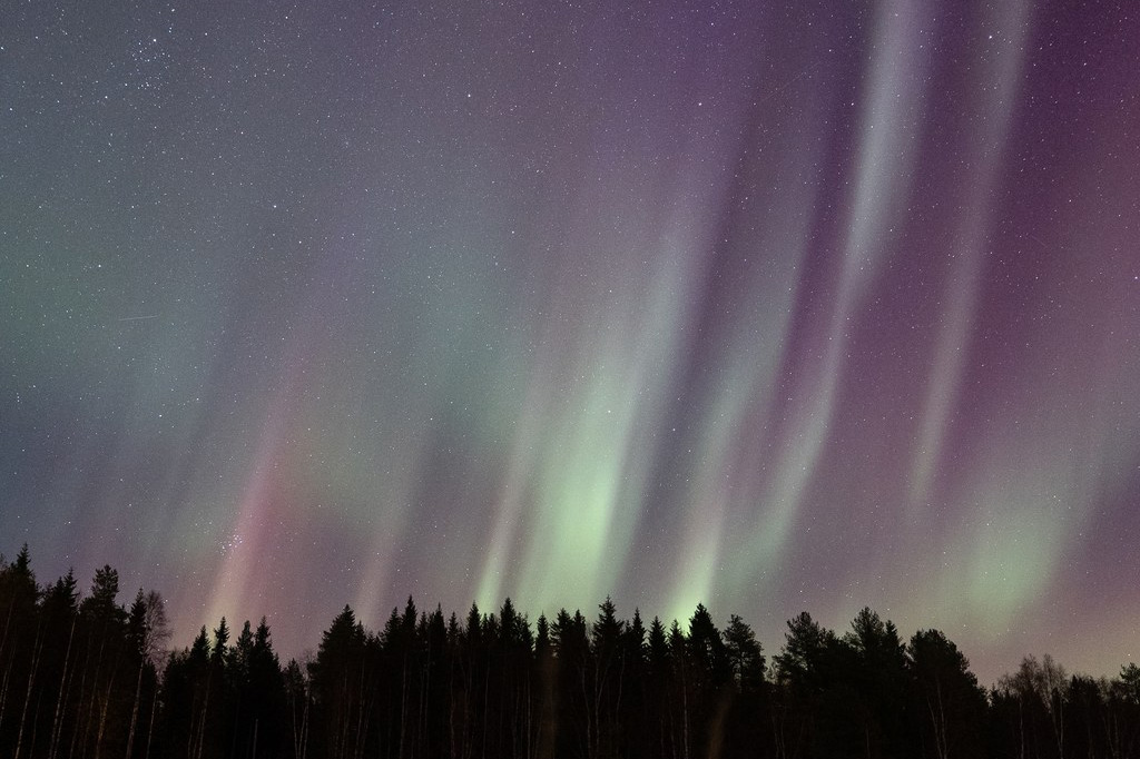 Northern Lights above Rovaniemi, Finland. | Arctic TreeHouse Hotel