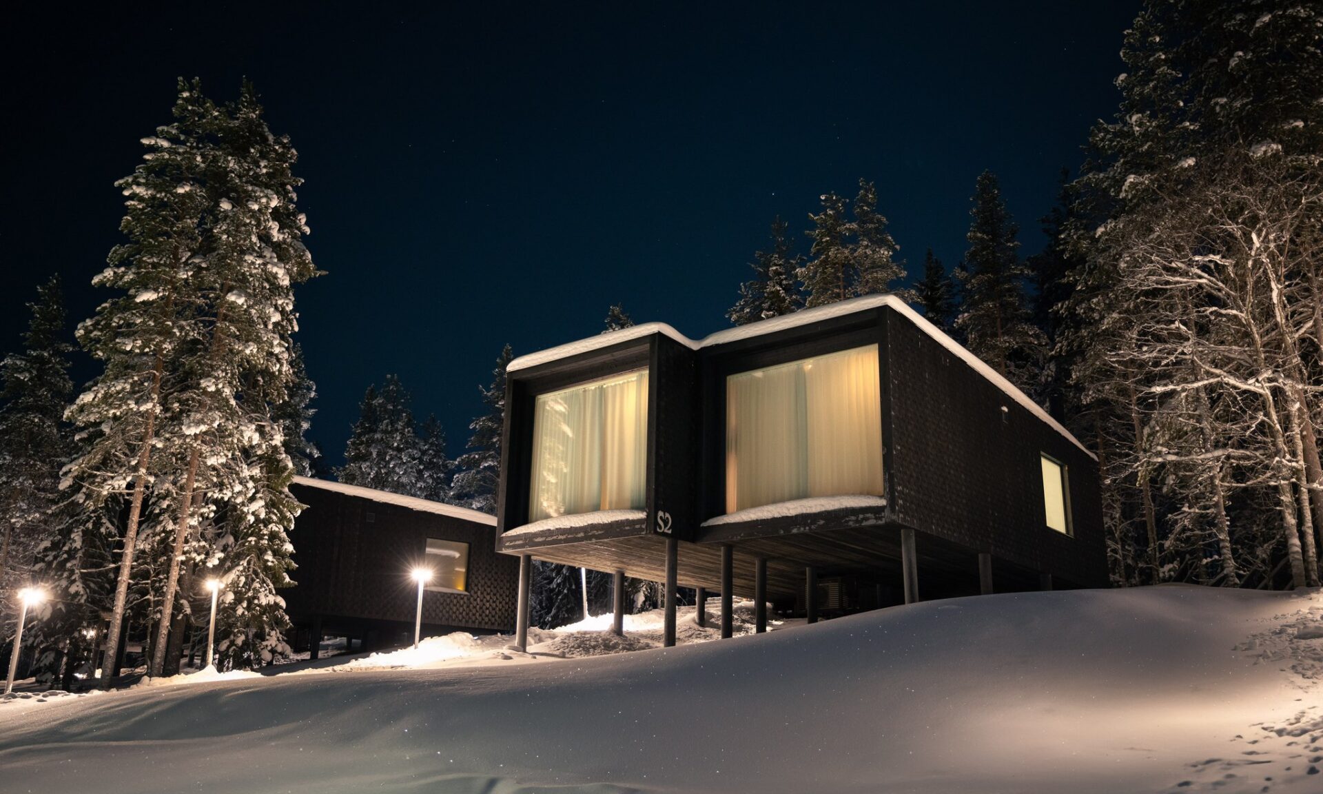 Arctic Scene Executive Suite in winter. Rovaniemi, Lapland, Finland.