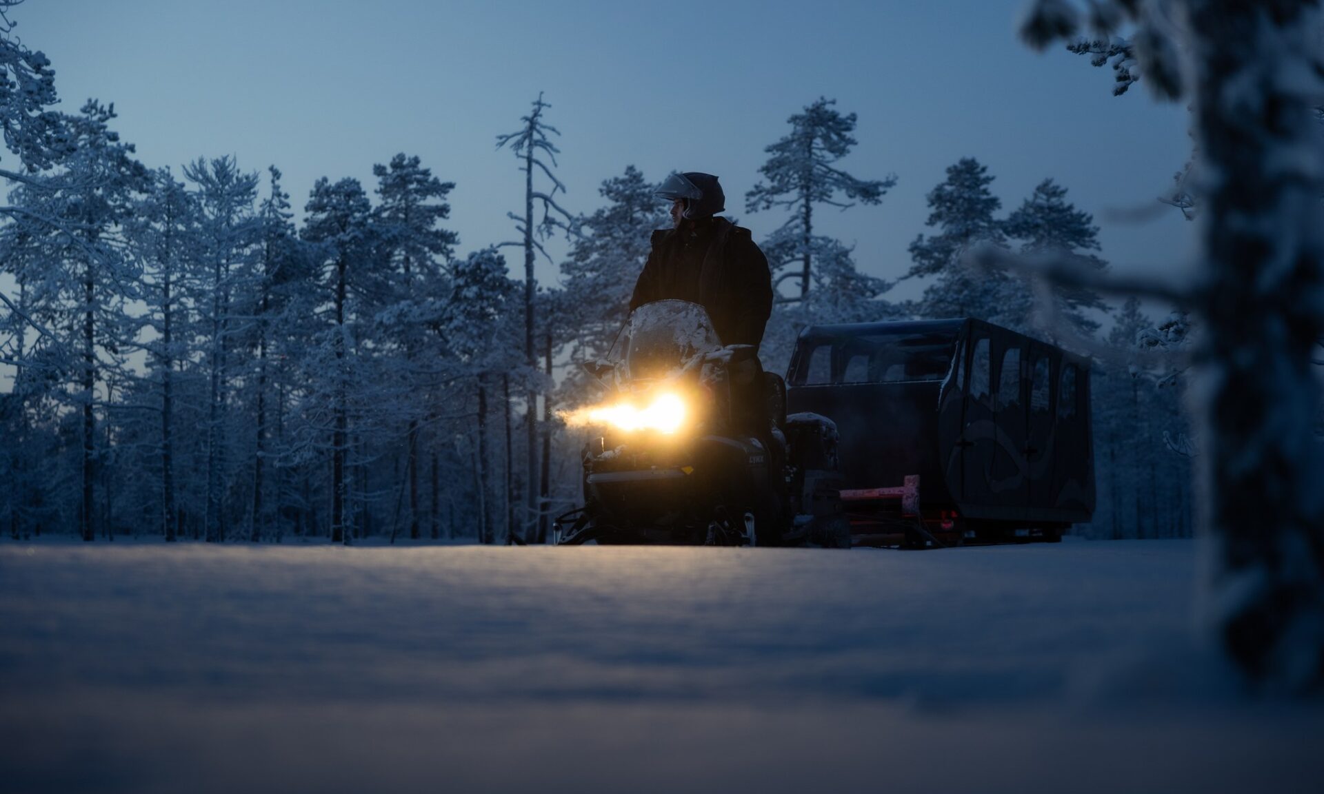 Heated sledge experience in the wintery Lapland. | Finland, Rovaniemi